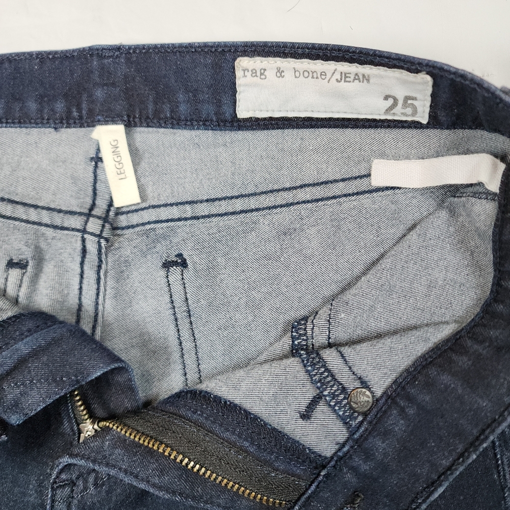rag & bone/JEAN Stretch Legging Skinny Jeans Dark Wash Size 25 - Picture 4 of 12